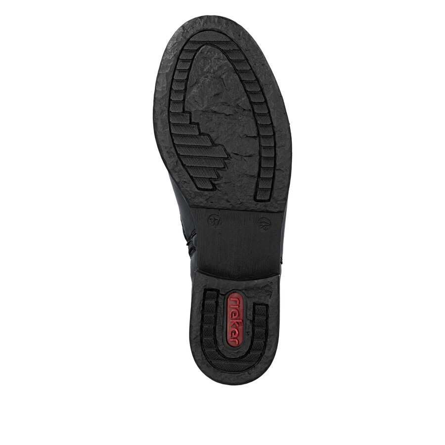 schwarze damen-stiefel mit reißverschluss rieker z4959-00