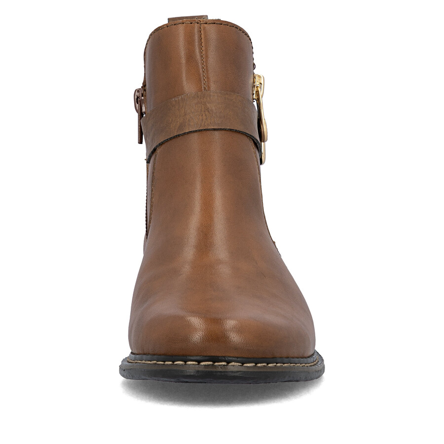 braune damen-stiefel mit reißverschluss rieker z4959-22