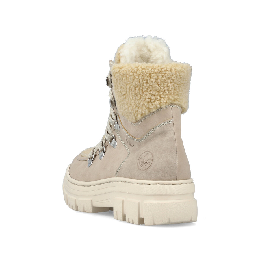 beige damen-stiefeletten mit reißverschluss rieker z7430-62
