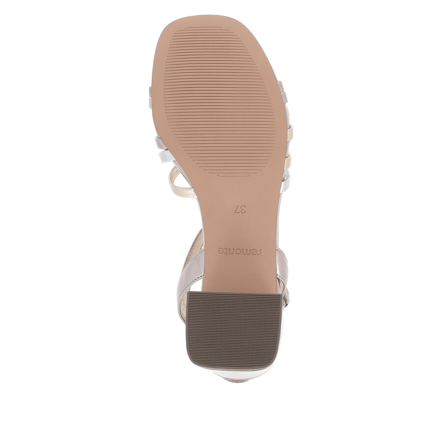 metallische schnallensandalen für damen remonte d1l52-90