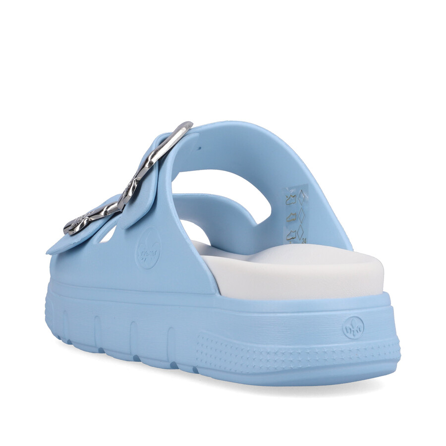 blaue schnallensandalen für damen rieker p2180-10