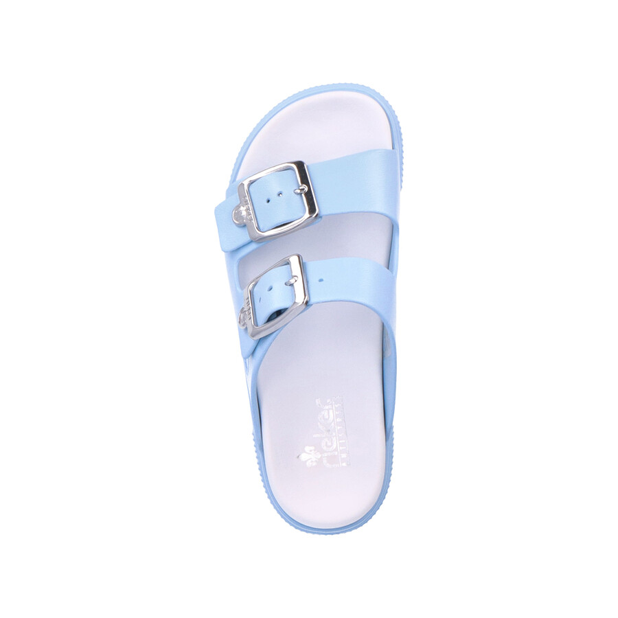 blaue schnallensandalen für damen rieker p2180-10