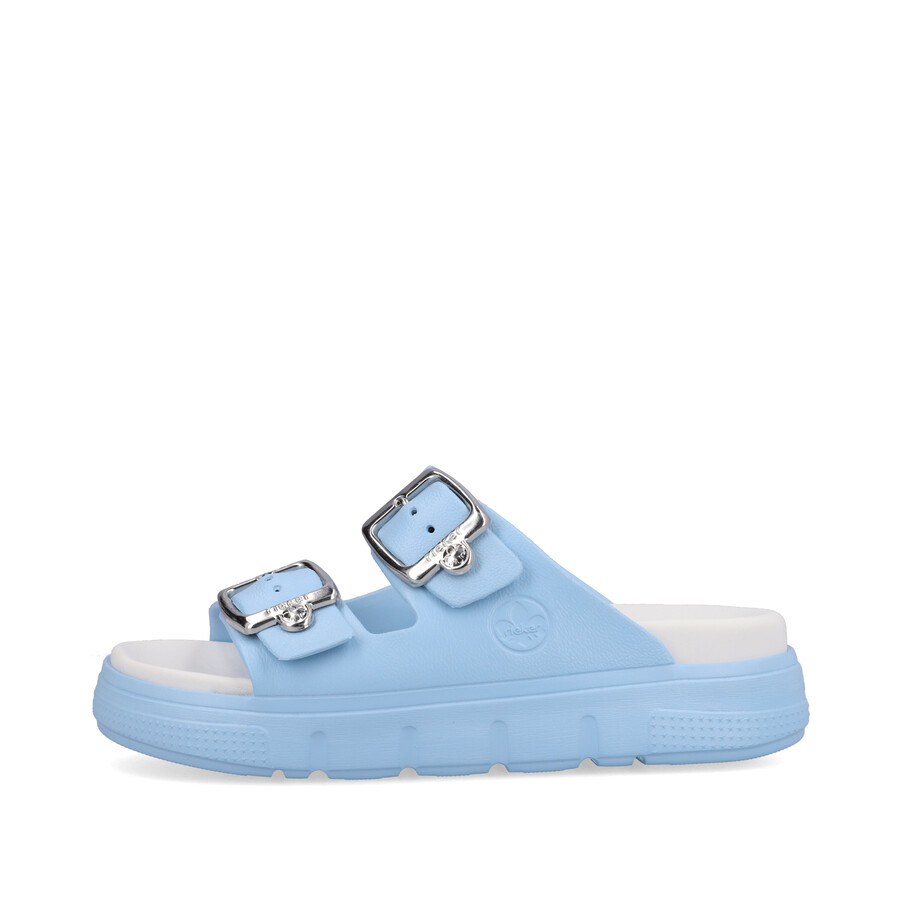 blaue schnallensandalen für damen rieker p2180-10
