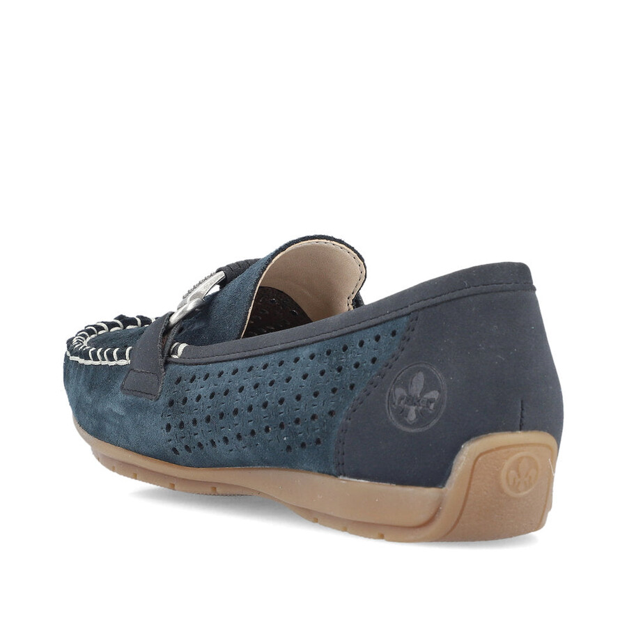 blaue slipper für damen rieker 40253-14