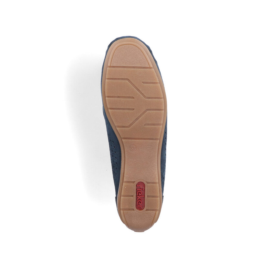 blaue slipper für damen rieker 40253-14