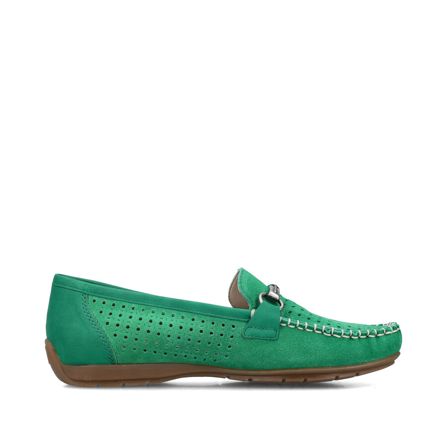 grüne slipper für damen rieker 40253-54