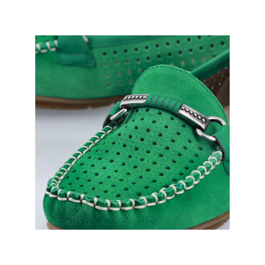 grüne slipper für damen rieker 40253-54