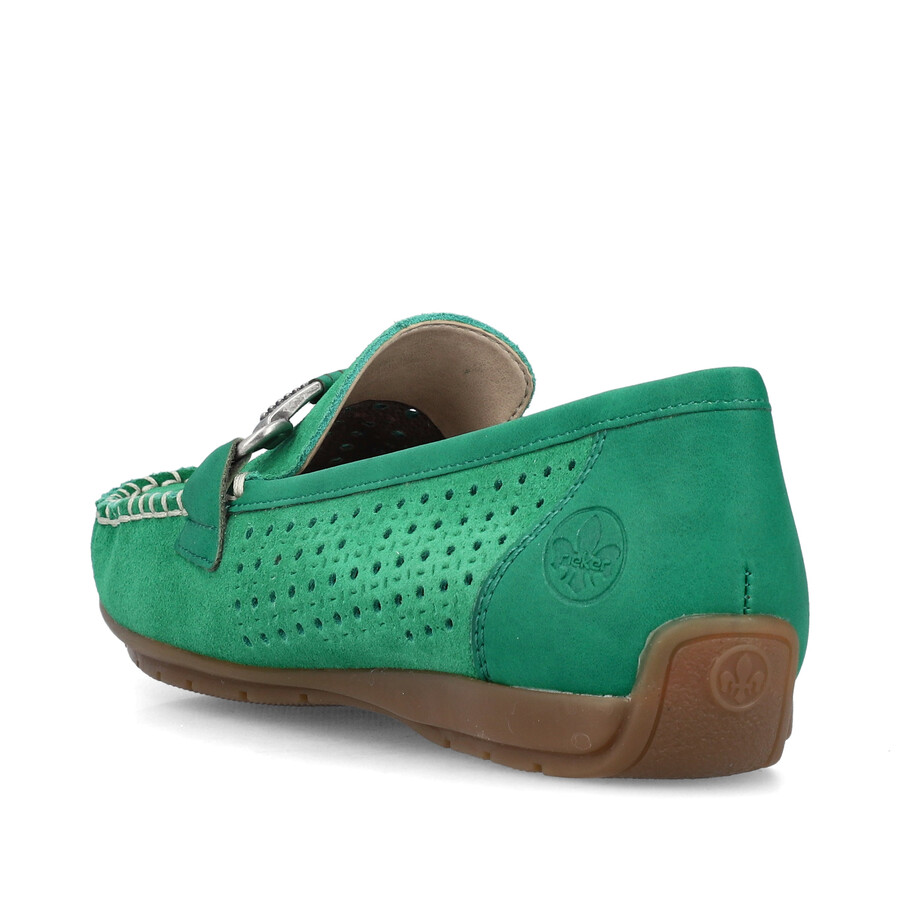 grüne slipper für damen rieker 40253-54
