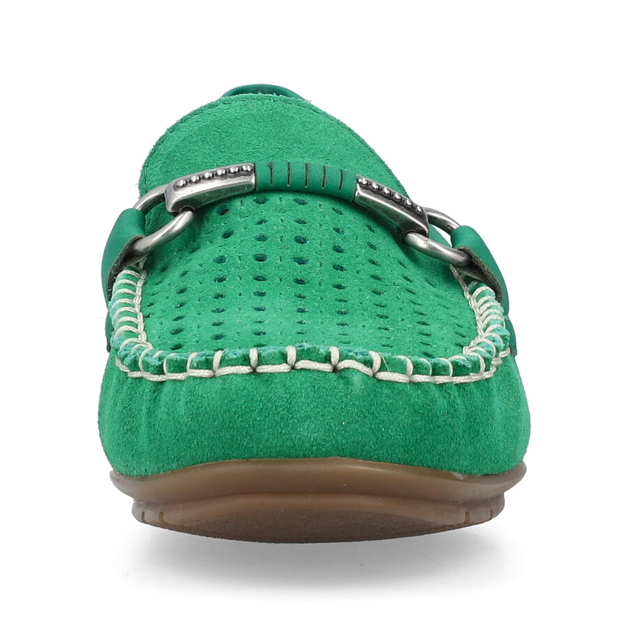 grüne slipper für damen rieker 40253-54