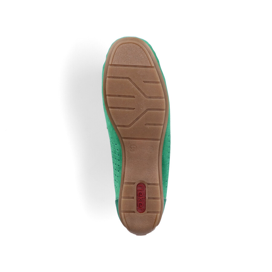 grüne slipper für damen rieker 40253-54