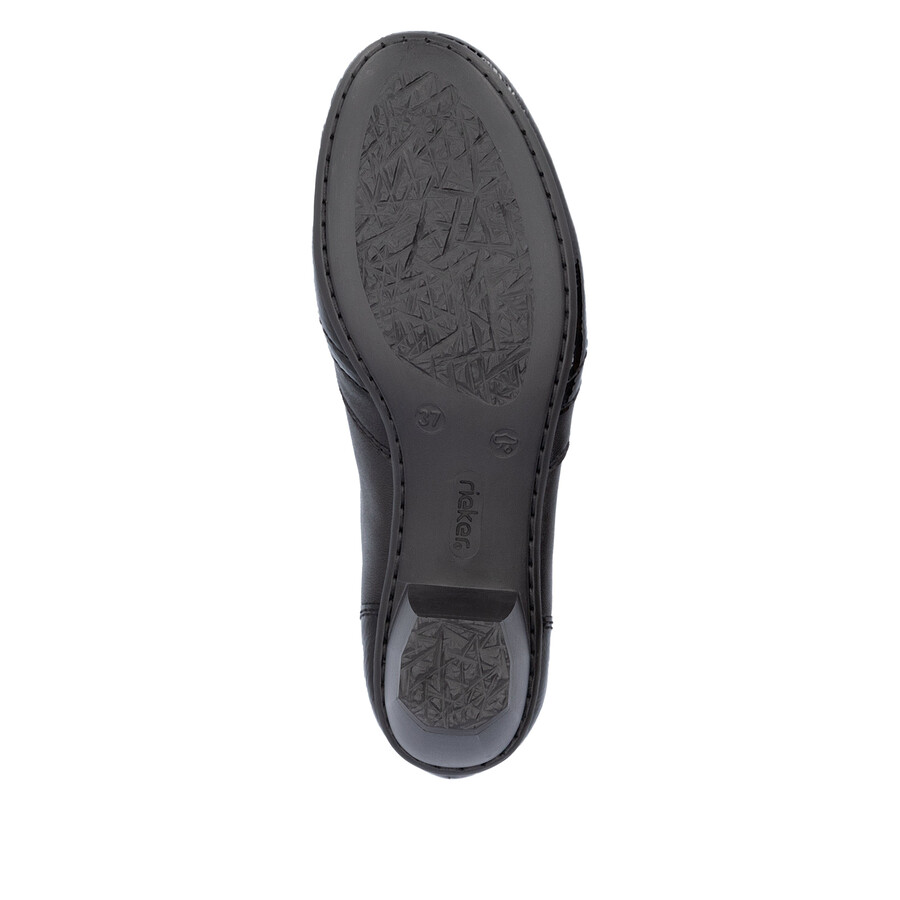 schwarze damenschuhe mit reißverschluss rieker 41757-00