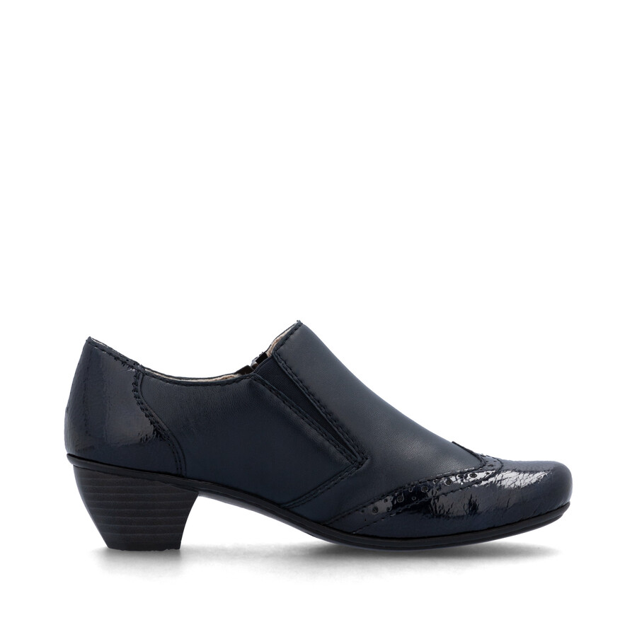 blaue damenschuhe mit reißverschluss rieker 41757-15