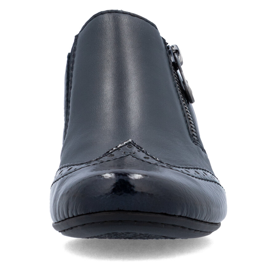 blaue damenschuhe mit reißverschluss rieker 41757-15