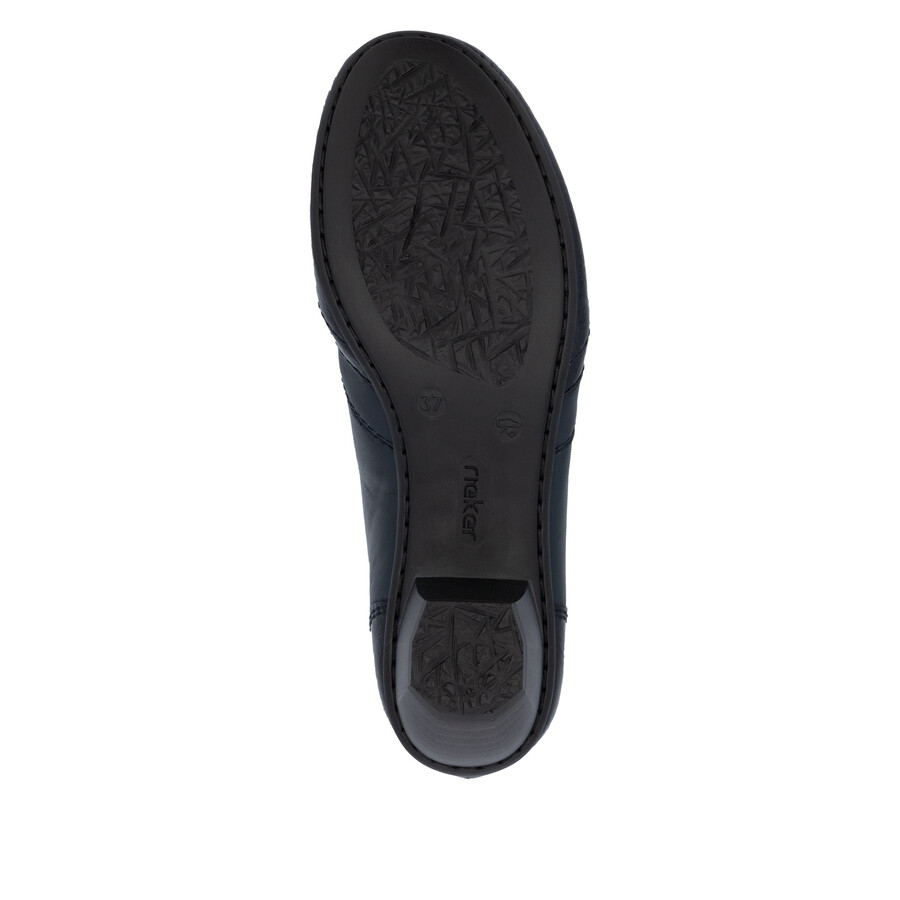 blaue damenschuhe mit reißverschluss rieker 41757-15