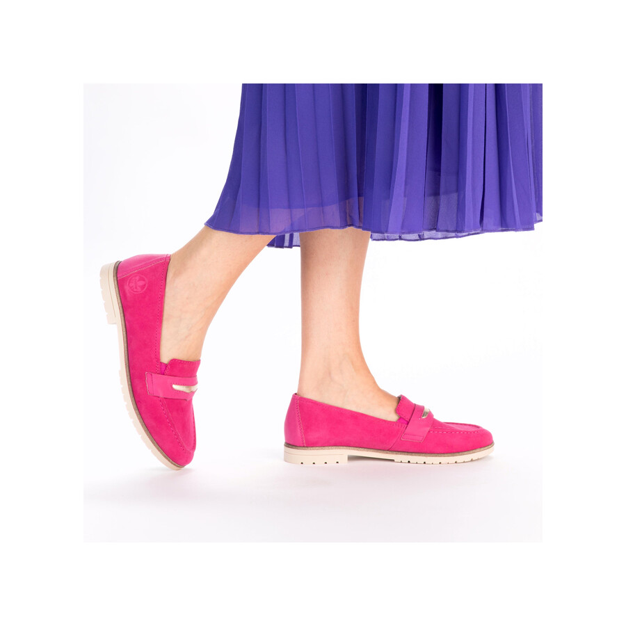 rosa elastische damenschuhe rieker 45301-31