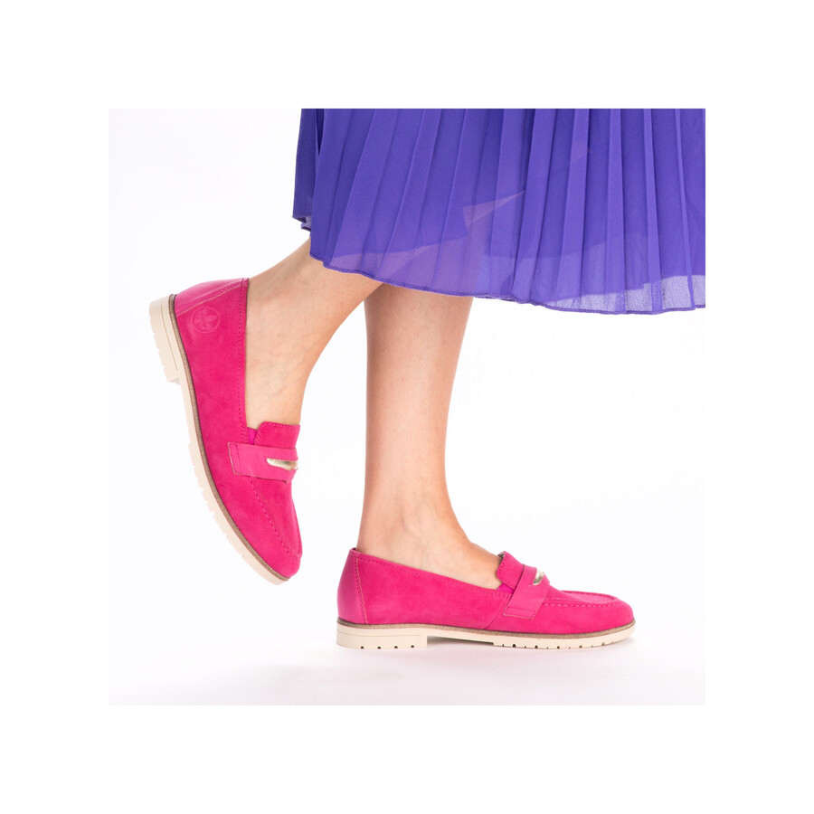 rosa elastische damenschuhe rieker 45301-31