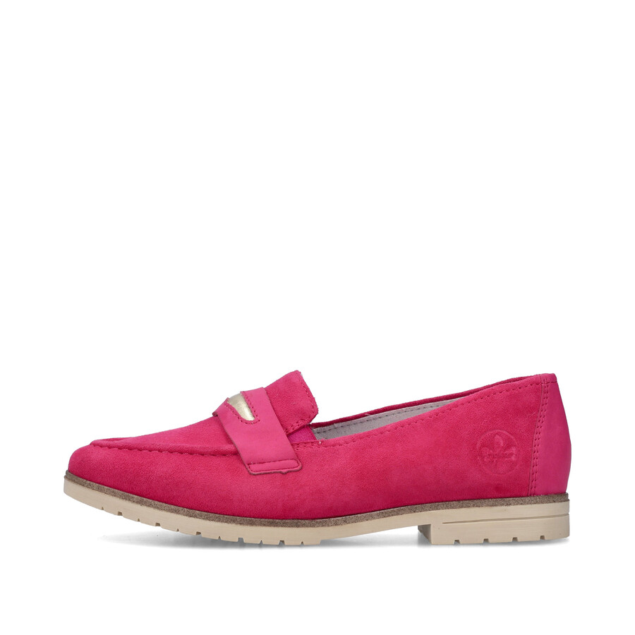 rosa elastische damenschuhe rieker 45301-31