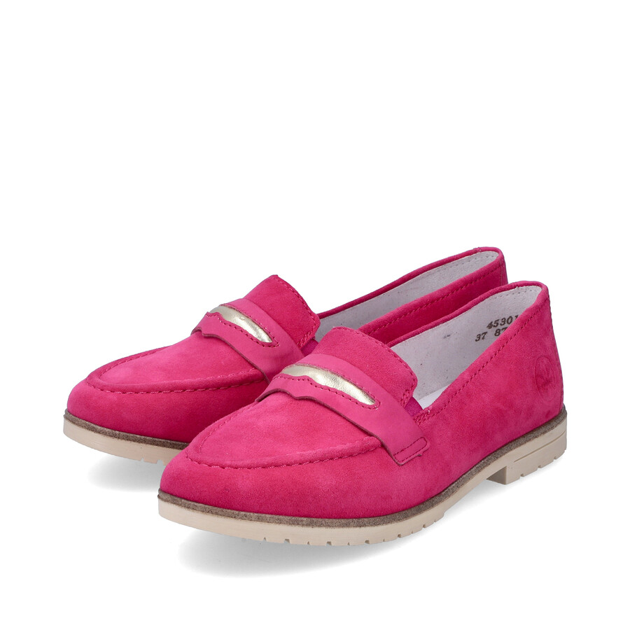 rosa elastische damenschuhe rieker 45301-31