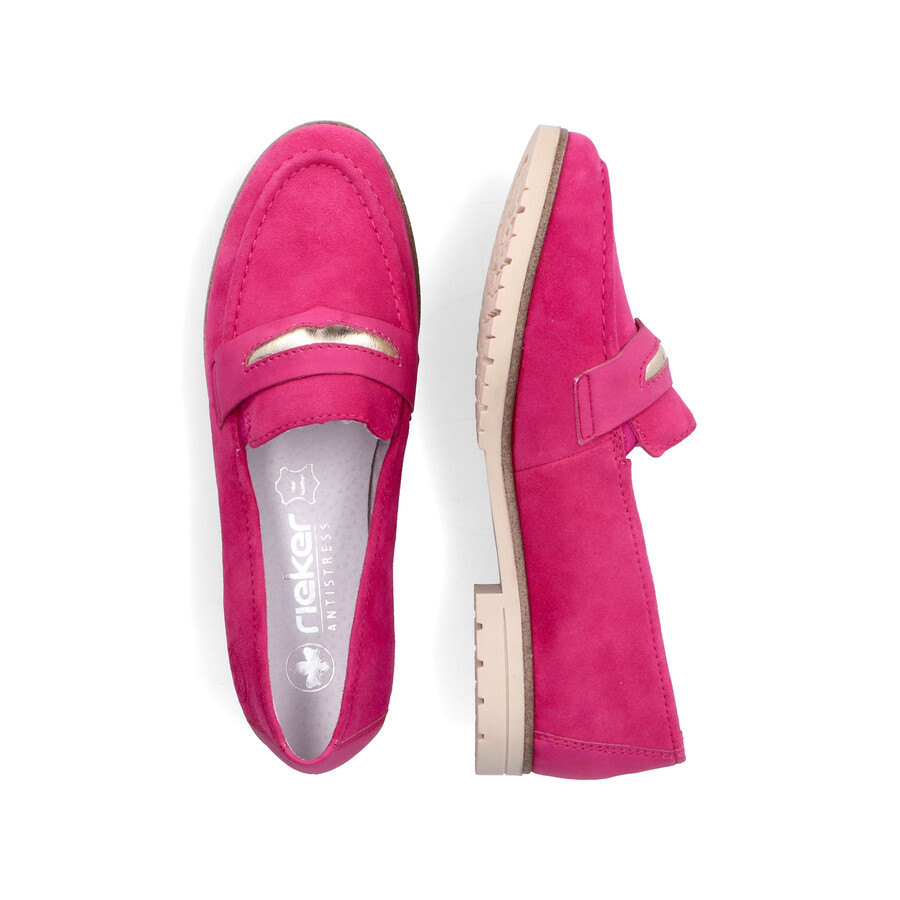 rosa elastische damenschuhe rieker 45301-31