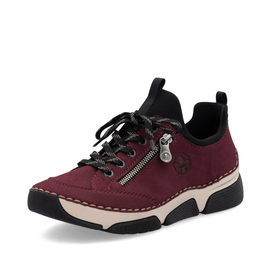 rote elastische damenschuhe rieker 45973-36
