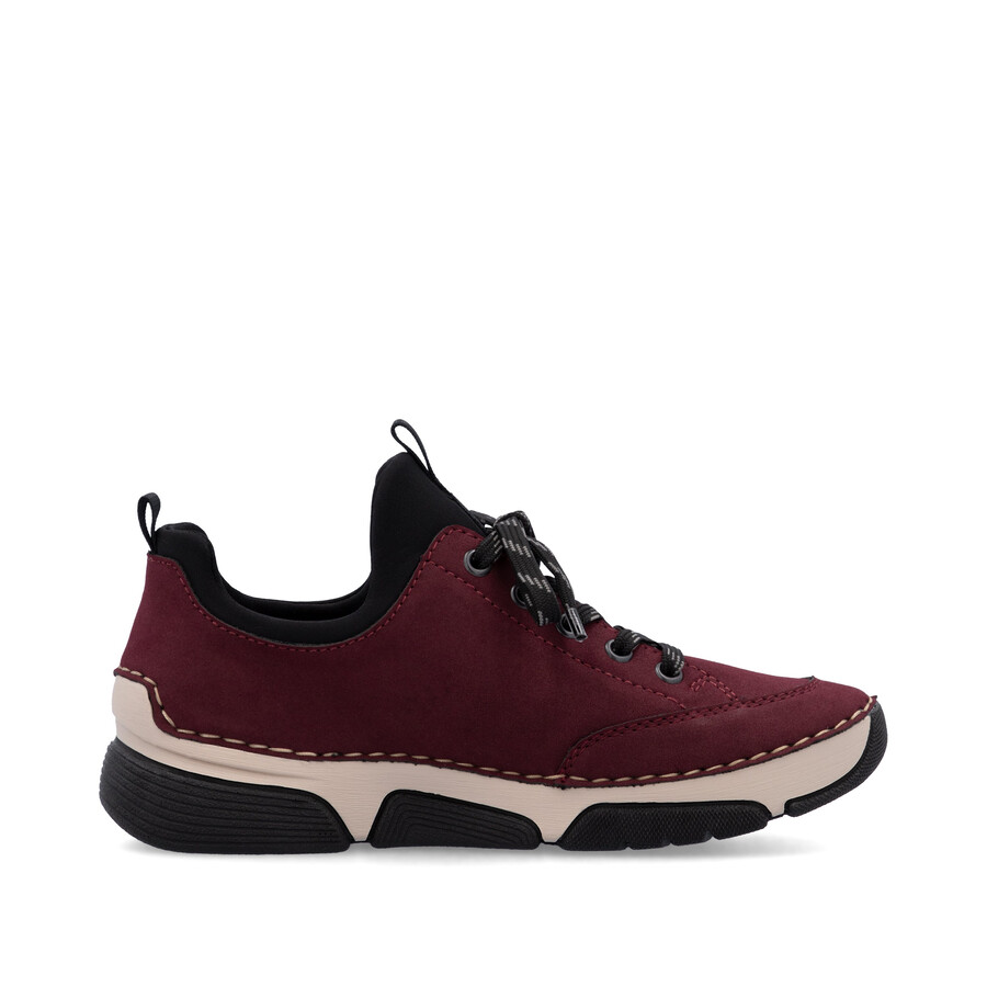 rote elastische damenschuhe rieker 45973-36