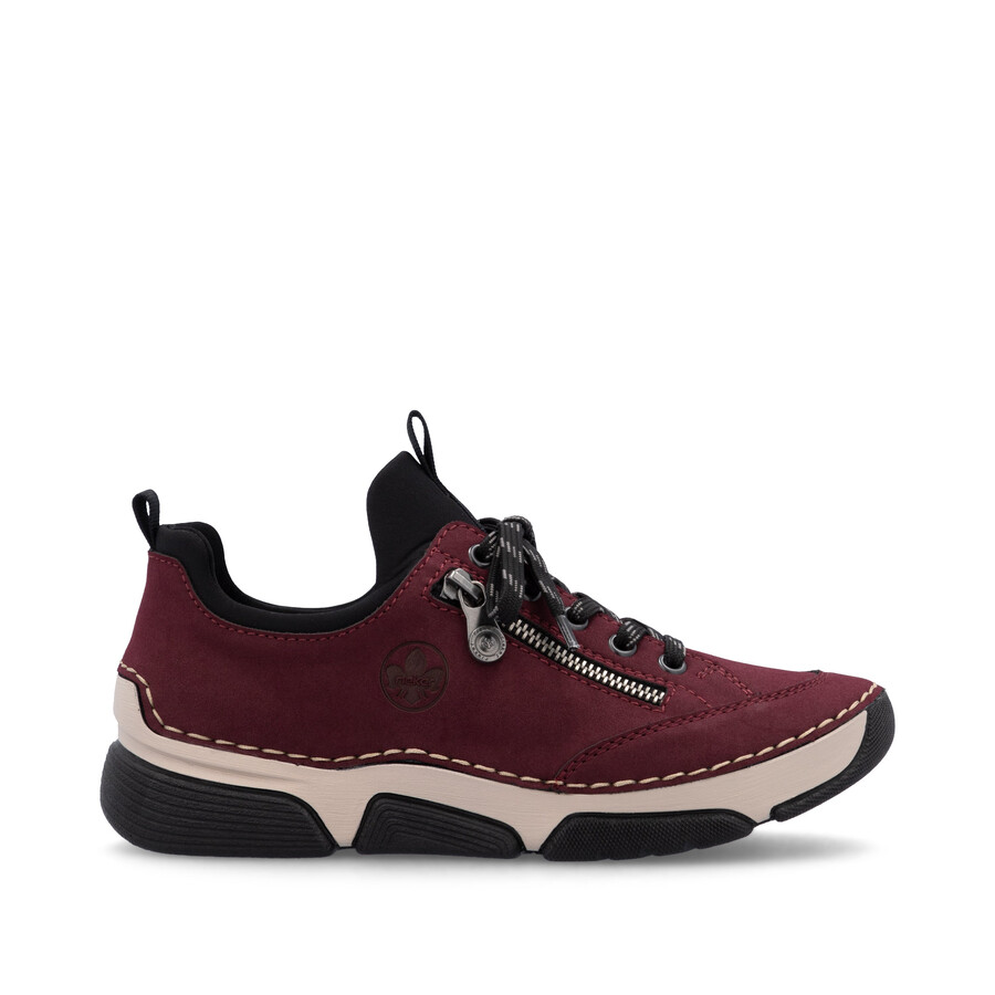 rote elastische damenschuhe rieker 45973-36