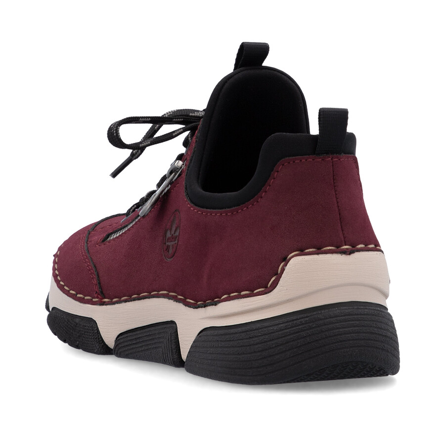 rote elastische damenschuhe rieker 45973-36