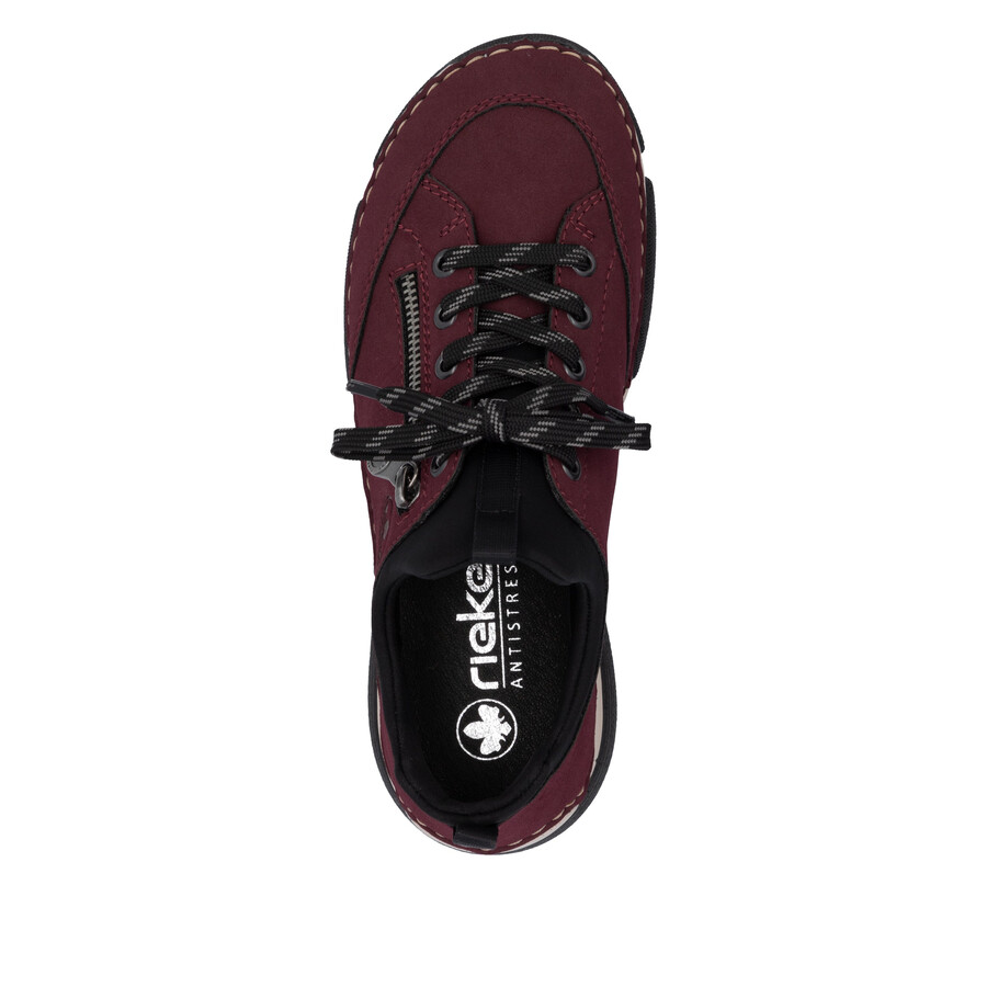 rote elastische damenschuhe rieker 45973-36