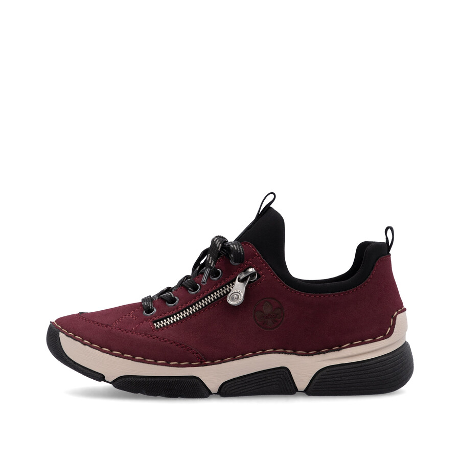 rote elastische damenschuhe rieker 45973-36