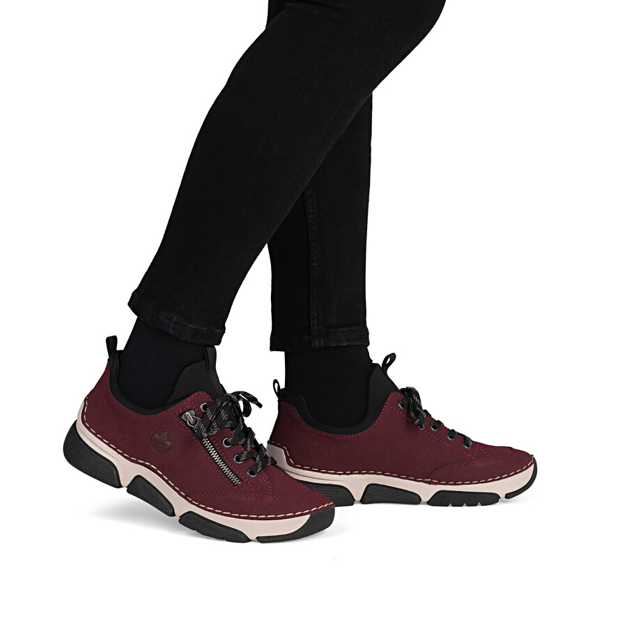 rote elastische damenschuhe rieker 45973-36