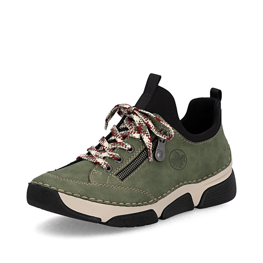 grüne elastische damenschuhe rieker 45973-54