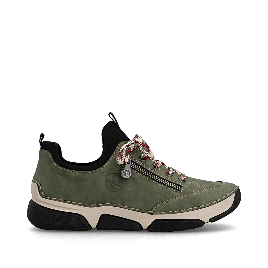 grüne elastische damenschuhe rieker 45973-54