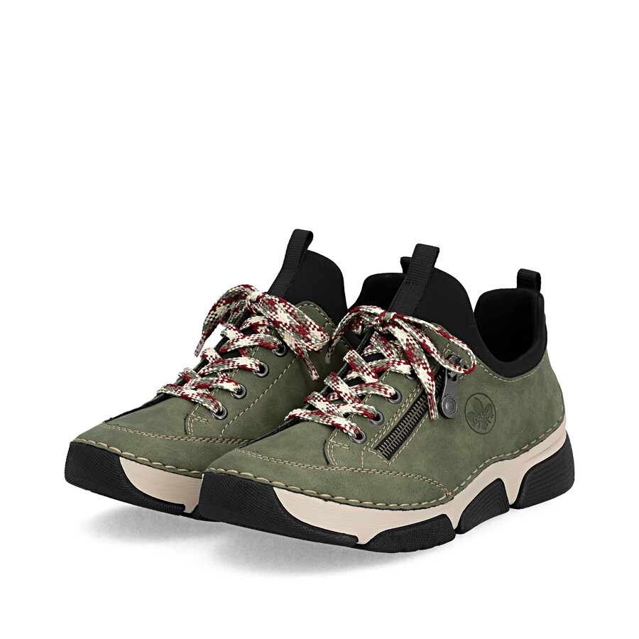 grüne elastische damenschuhe rieker 45973-54