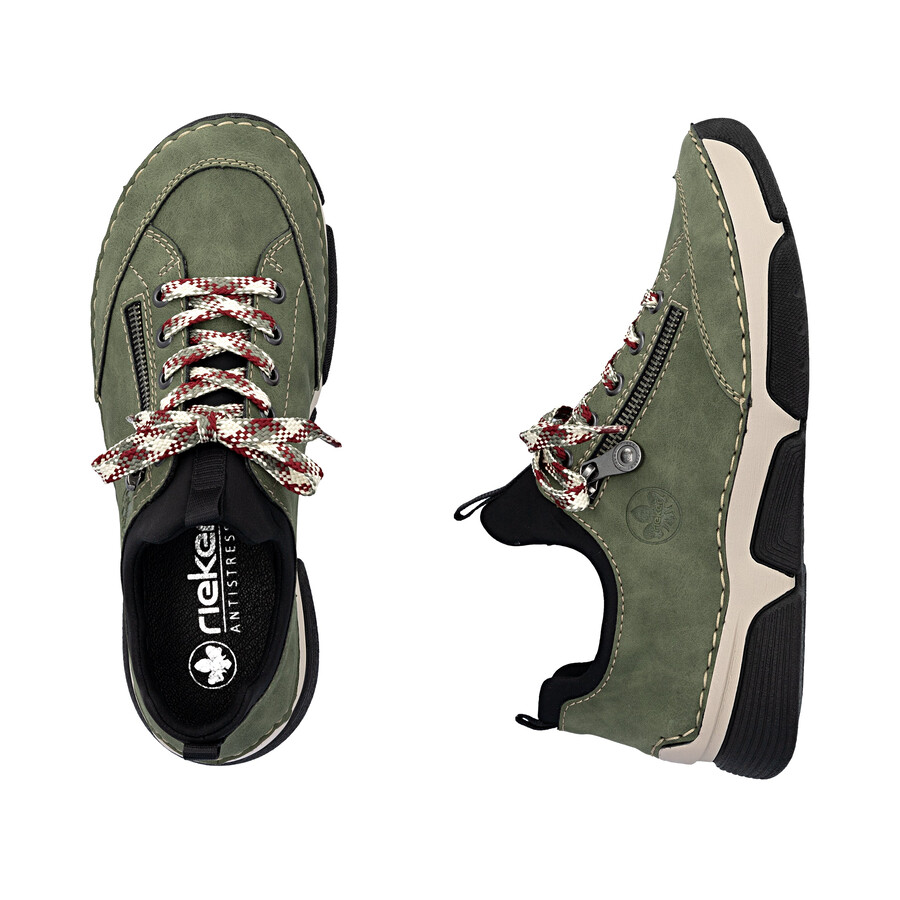 grüne elastische damenschuhe rieker 45973-54