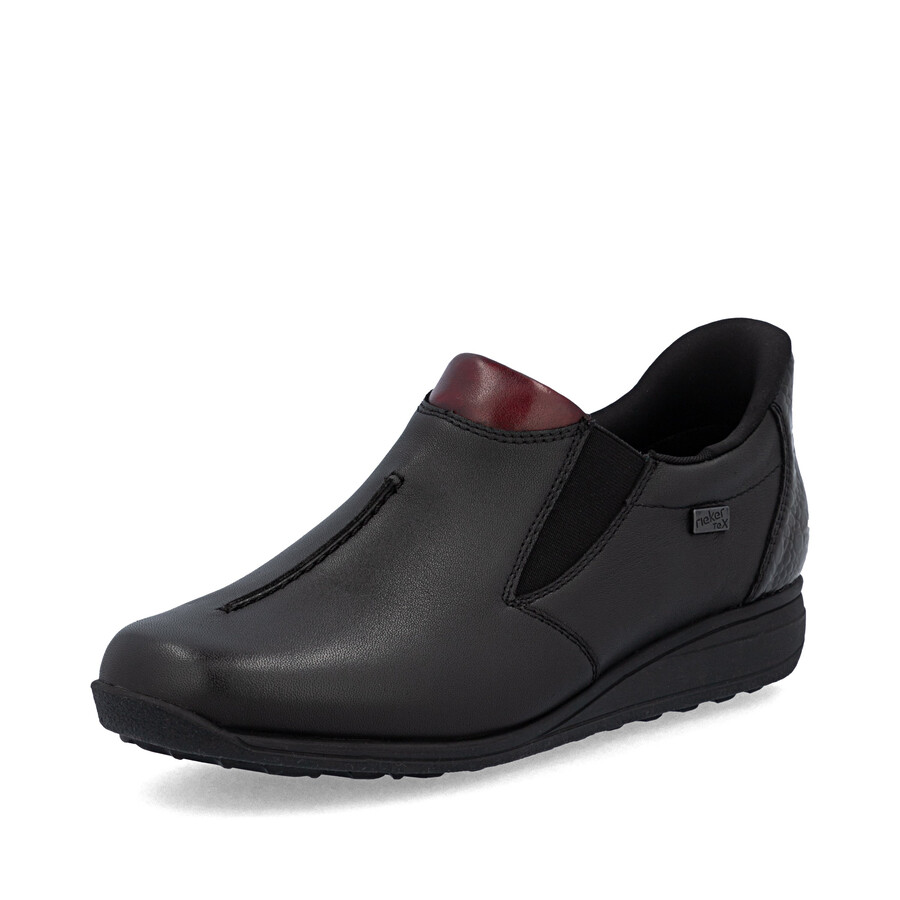 schwarze elastische damenschuhe rieker 47253-00