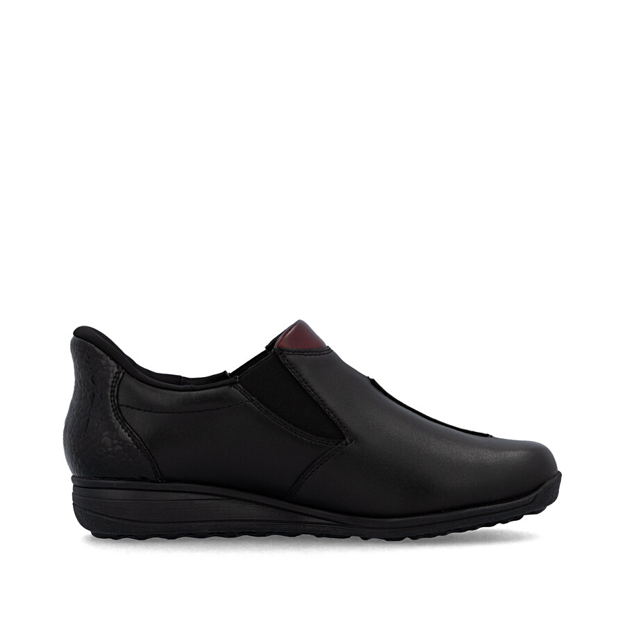 schwarze elastische damenschuhe rieker 47253-00