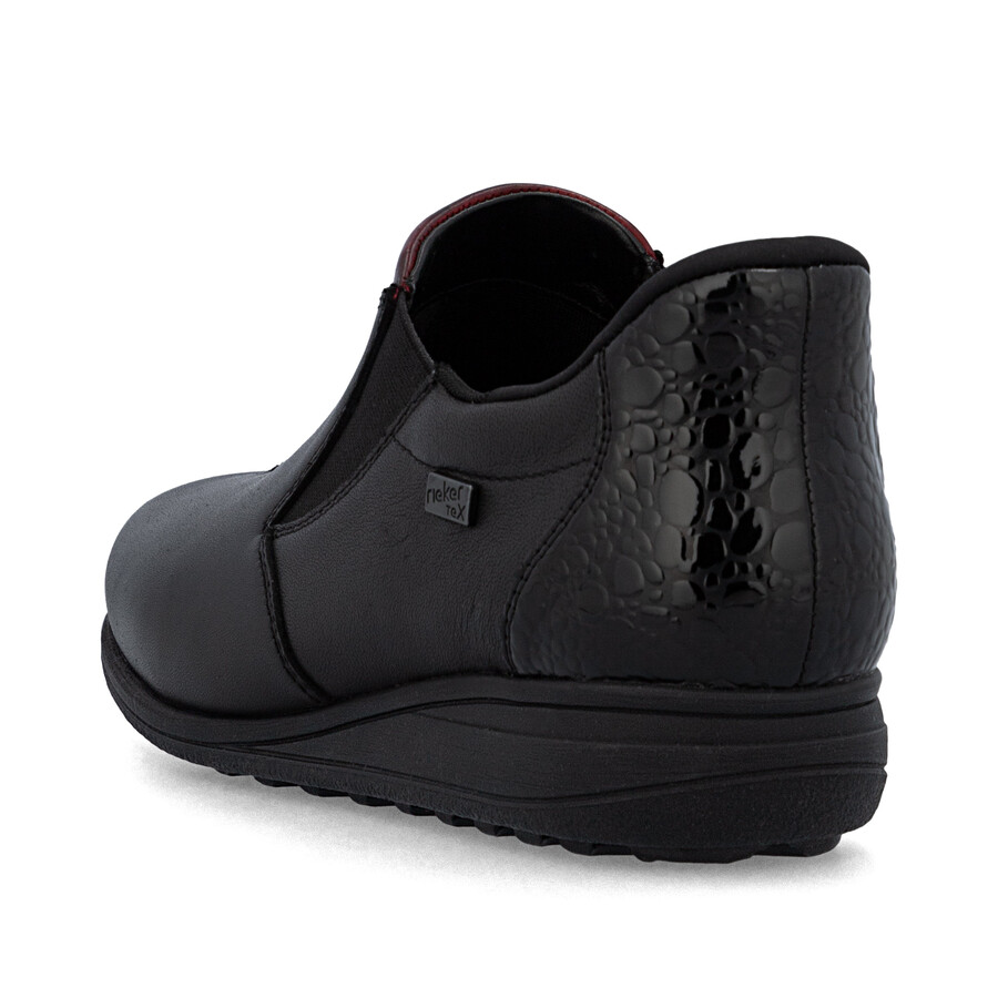 schwarze elastische damenschuhe rieker 47253-00