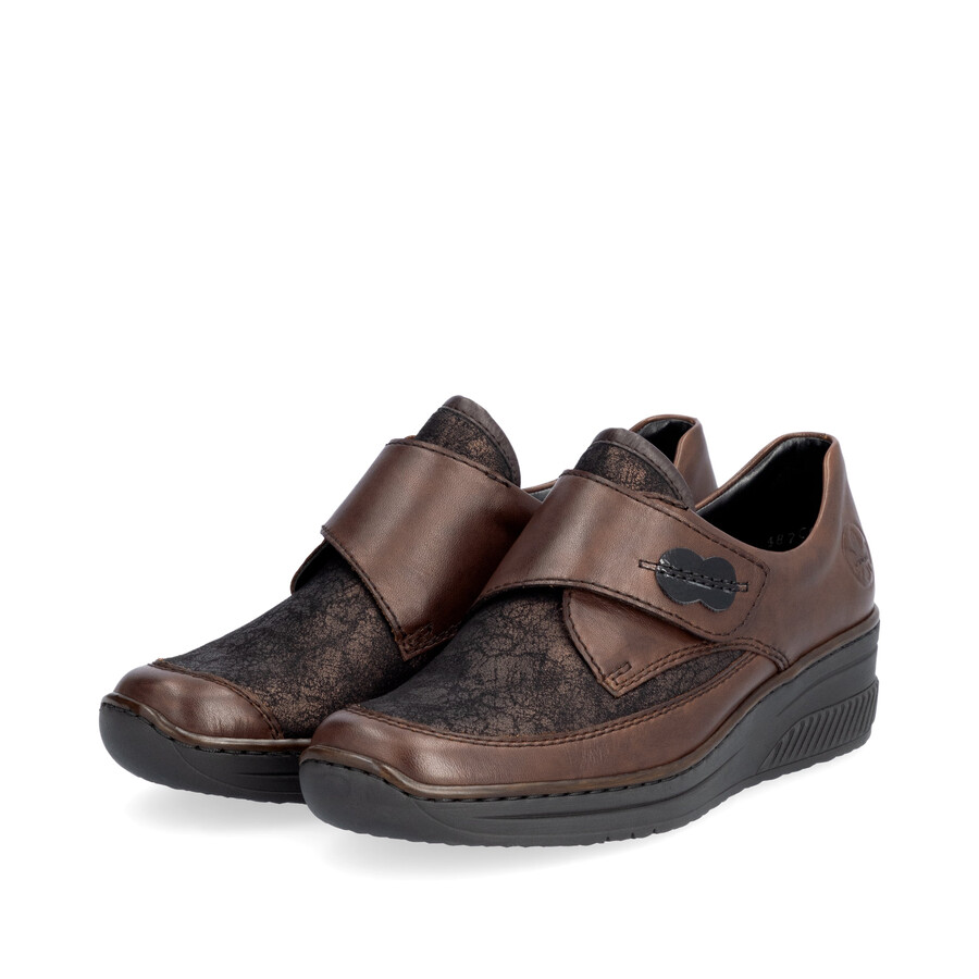 braune klettverschlussschuhe für damen rieker 487c0-25