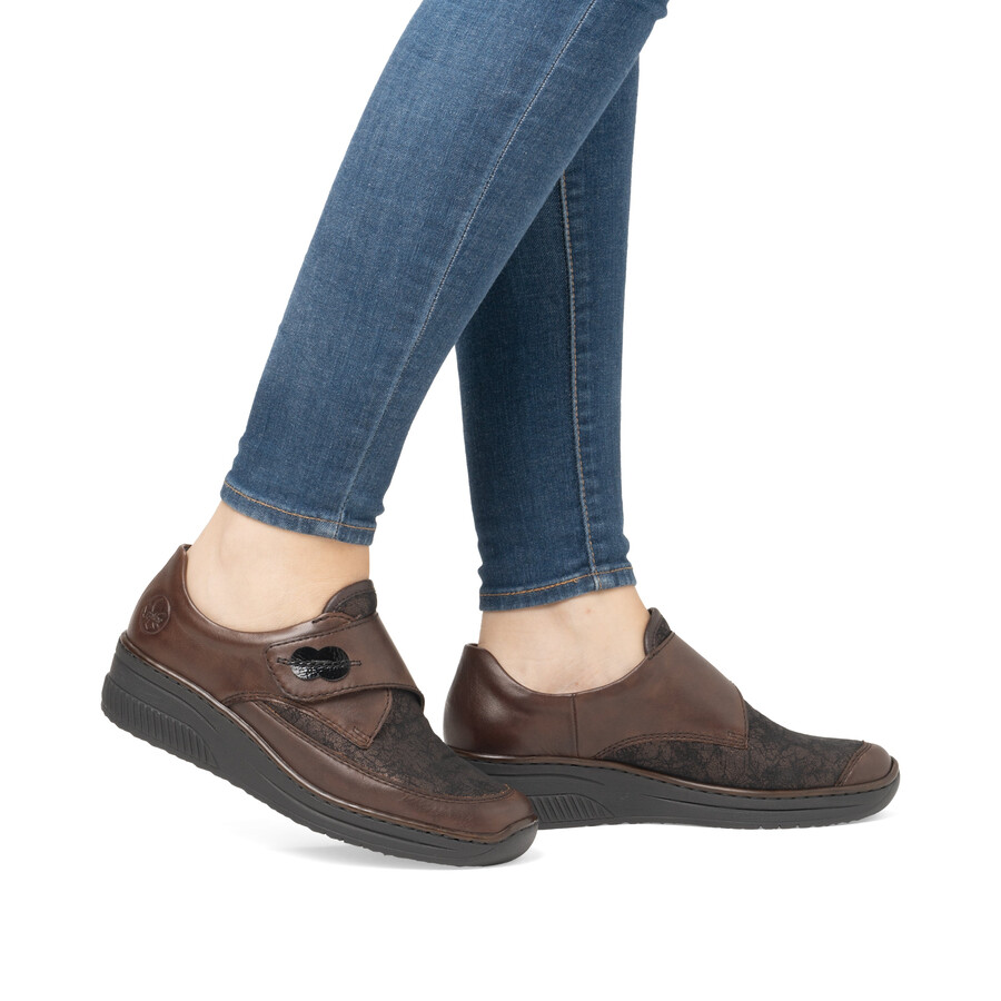 braune klettverschlussschuhe für damen rieker 487c0-25