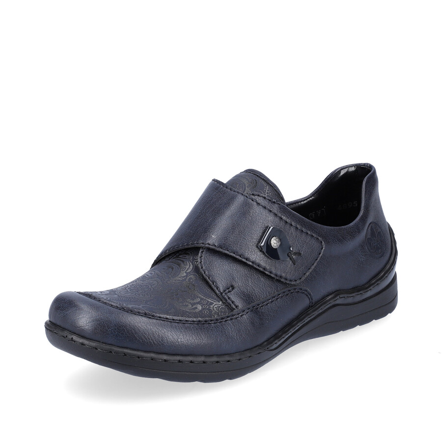 blaue klettverschlussschuhe für damen rieker 48951-14