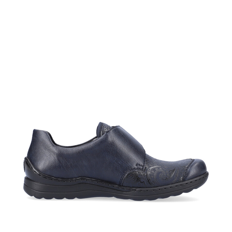 blaue klettverschlussschuhe für damen rieker 48951-14