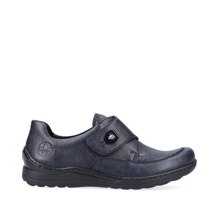 blaue klettverschlussschuhe für damen rieker 48951-14