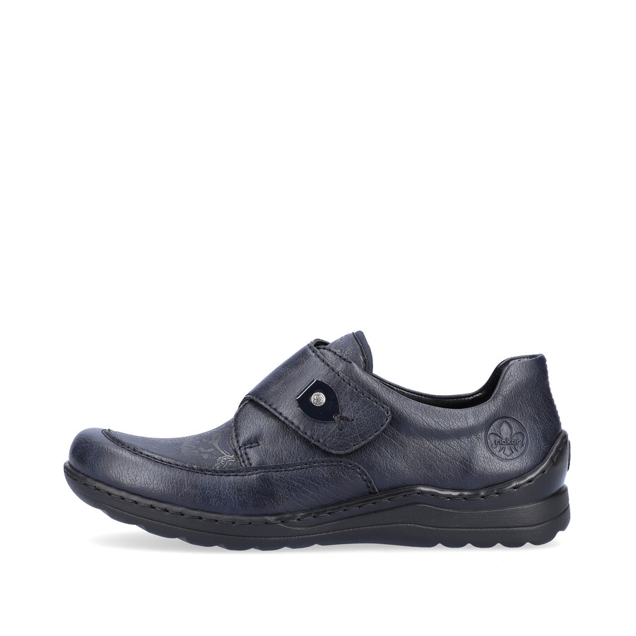 blaue klettverschlussschuhe für damen rieker 48951-14