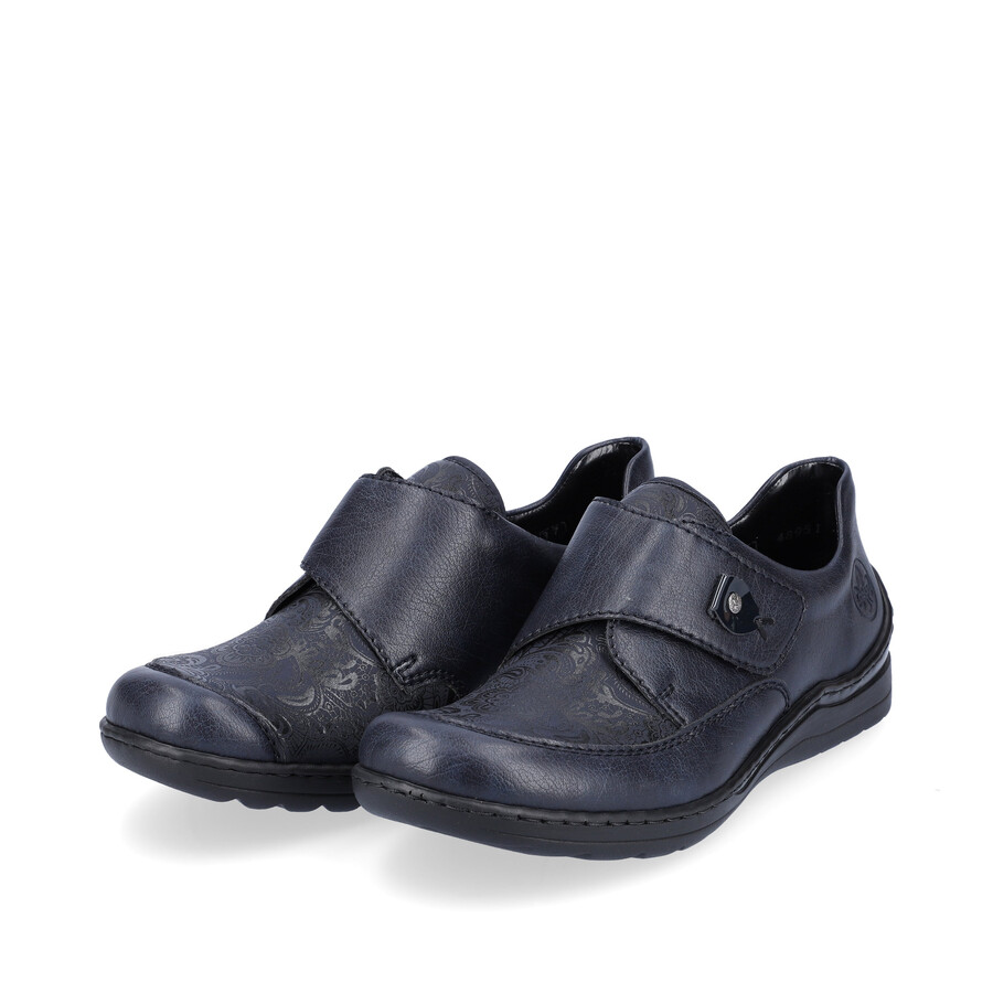 blaue klettverschlussschuhe für damen rieker 48951-14