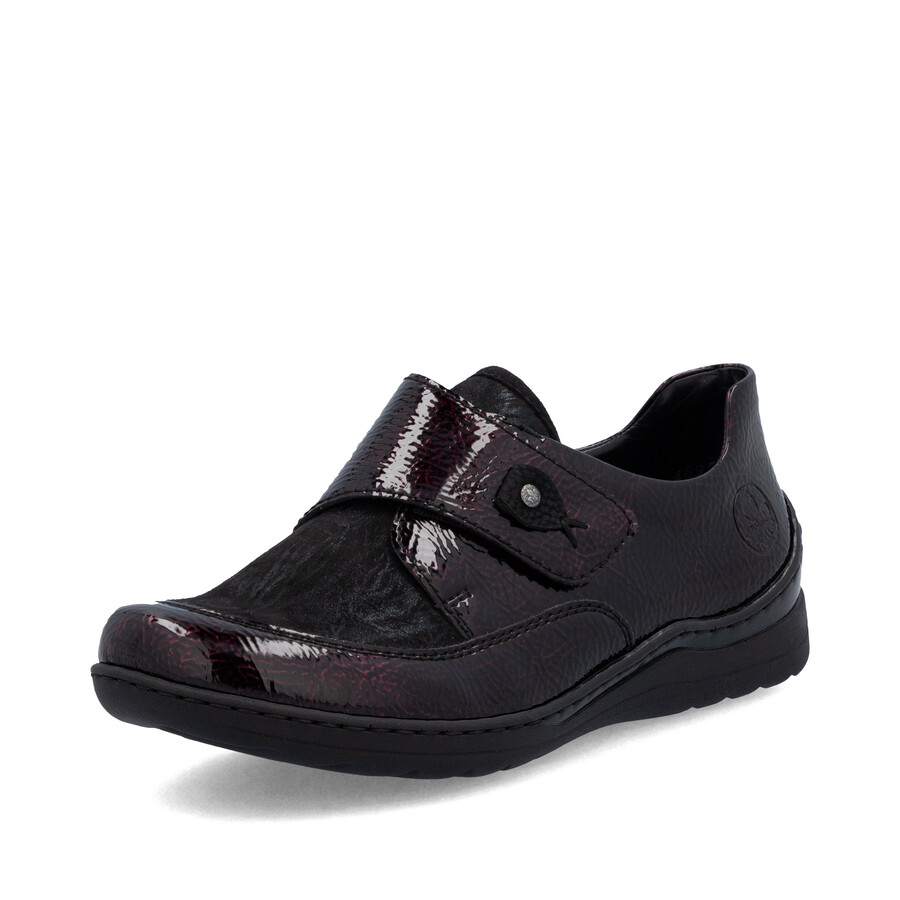 rote klettverschlussschuhe für damen rieker 48951-35