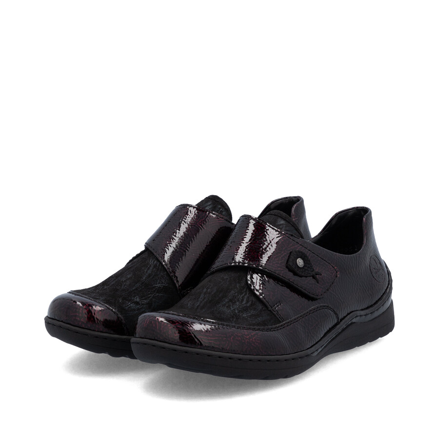 rote klettverschlussschuhe für damen rieker 48951-35