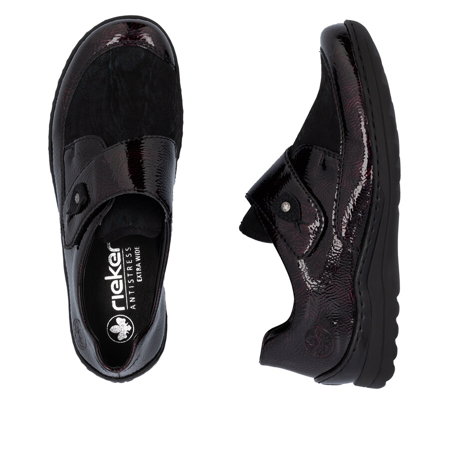 rote klettverschlussschuhe für damen rieker 48951-35