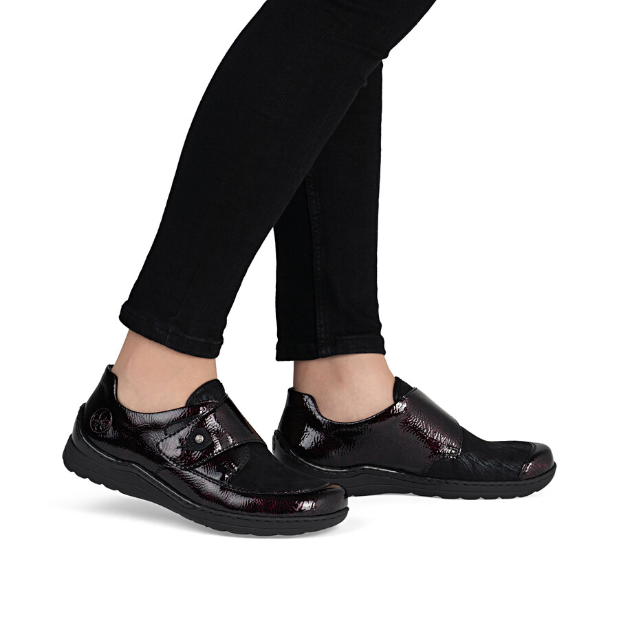 rote klettverschlussschuhe für damen rieker 48951-35