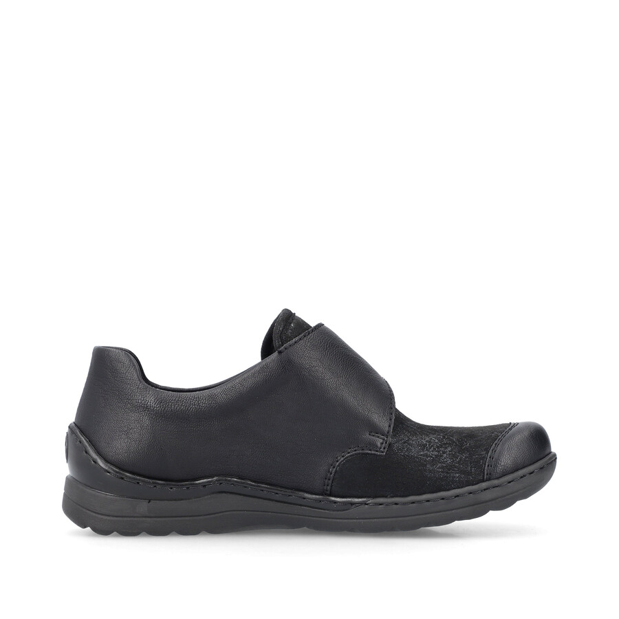 schwarze klettverschluss-schuhe für damen rieker 48954-00