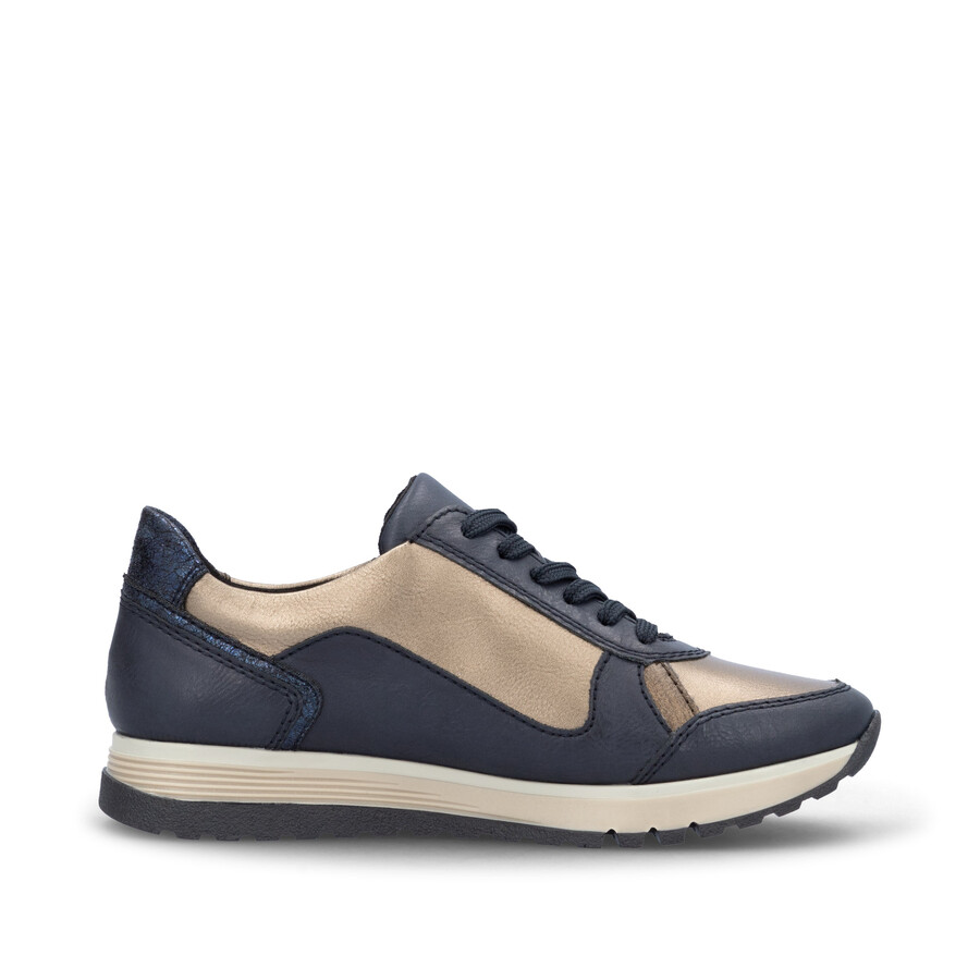 blaue damenschuhe mit reißverschluss rieker 49002-14